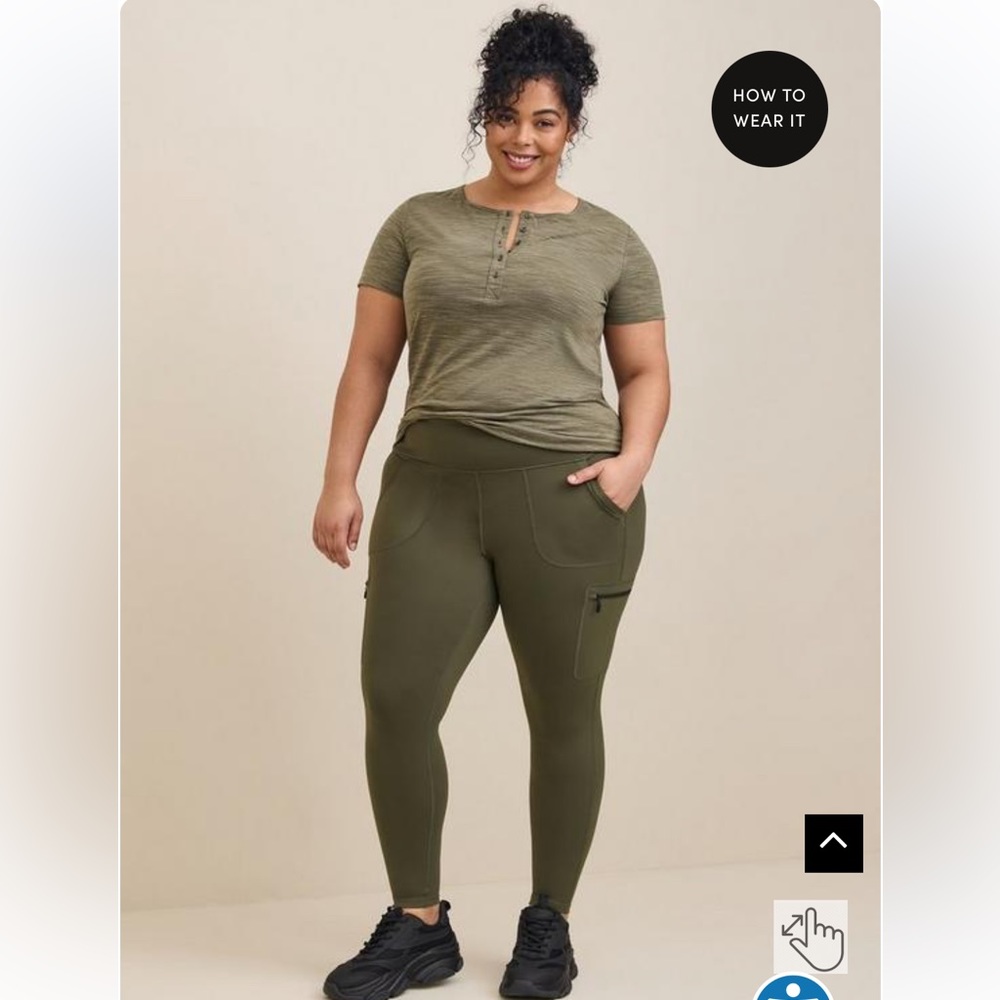 Torrid Happy Camper Performance Core Full Length Active Legging w/Cargo Pocket